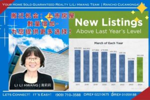 搬遷機會：市場上更多的房屋，為您提供更多選擇！ - LiLi Hwang 團隊